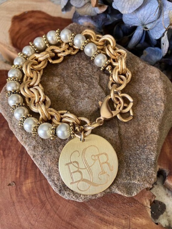 Bracelet, 12K Gold, Pearl, Engraved, Wedding, Mother, Monogrammed, kathy's Pearl Bracelet, Gold - Etsy Bracelet, 12K Gold, Pearl, Engraved, Wedding, Mother, Monogrammed, kathy's Pearl Bracelet, Gold - Etsy
