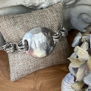 Bracelet, Bold, Hammered, Silver, Two Tone ,chunky, Personalized ...