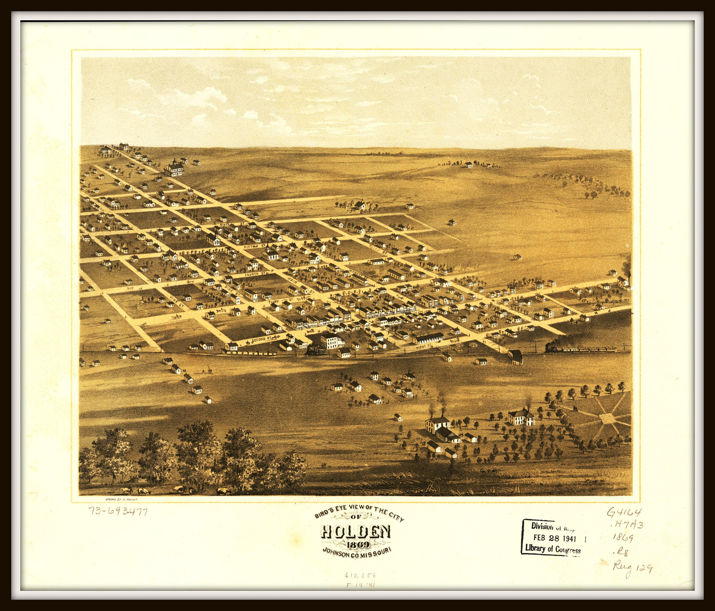 Holden MO Panoramic Map Dated 1869. Map Decor Vintage Etsy UK