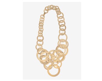 Vintage Graduated Circle Link Necklace