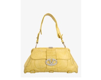 Valentino Shoulder Bag In Yellow Cocco