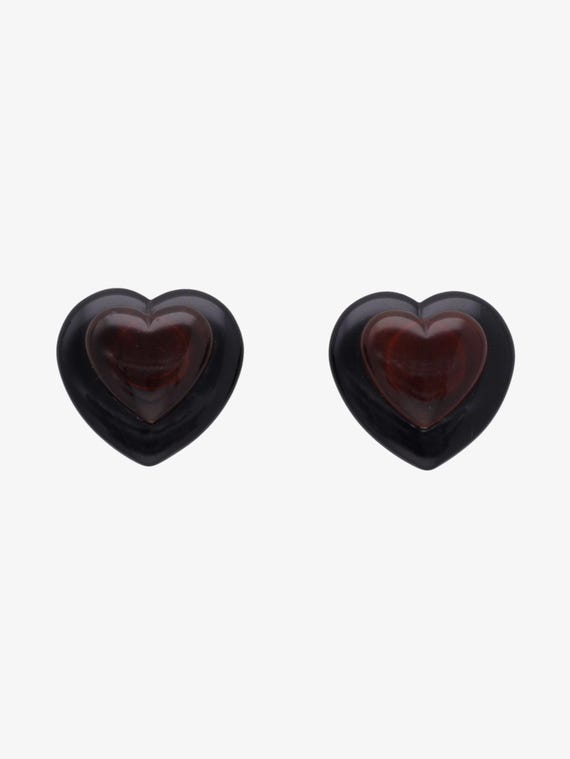 Correani vintage heart shape clip earrings