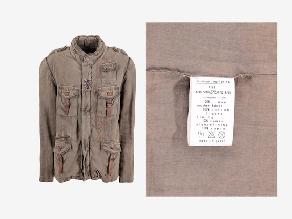 kiminori morishita ジャケット Kiminori Morishita Linen Jacket - Etsy