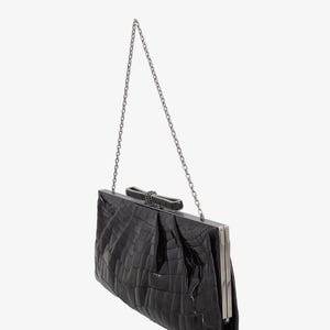 Bolsa clutch Valentino em preto coco imagem 2