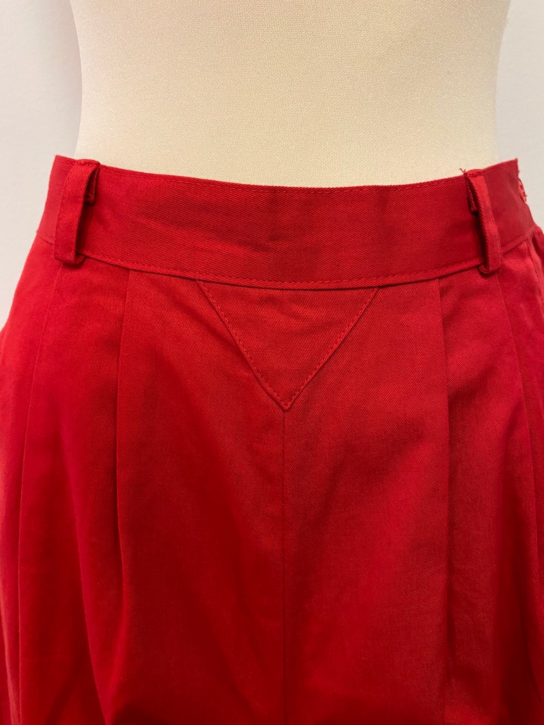 Vintage 1980s Red Cotton Pegged Pants Size S/M - Etsy