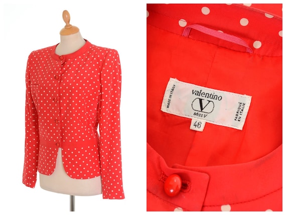 VALENTINO authentic vintage 1980s 1990s red polka