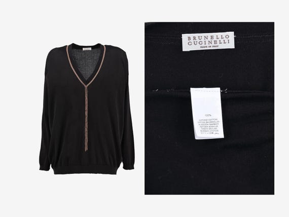 Brunello Cucinelli MBDLD2503C9593 関税送料込 Brunello Cucinelli Maxi Sweater With Chain - Etsy