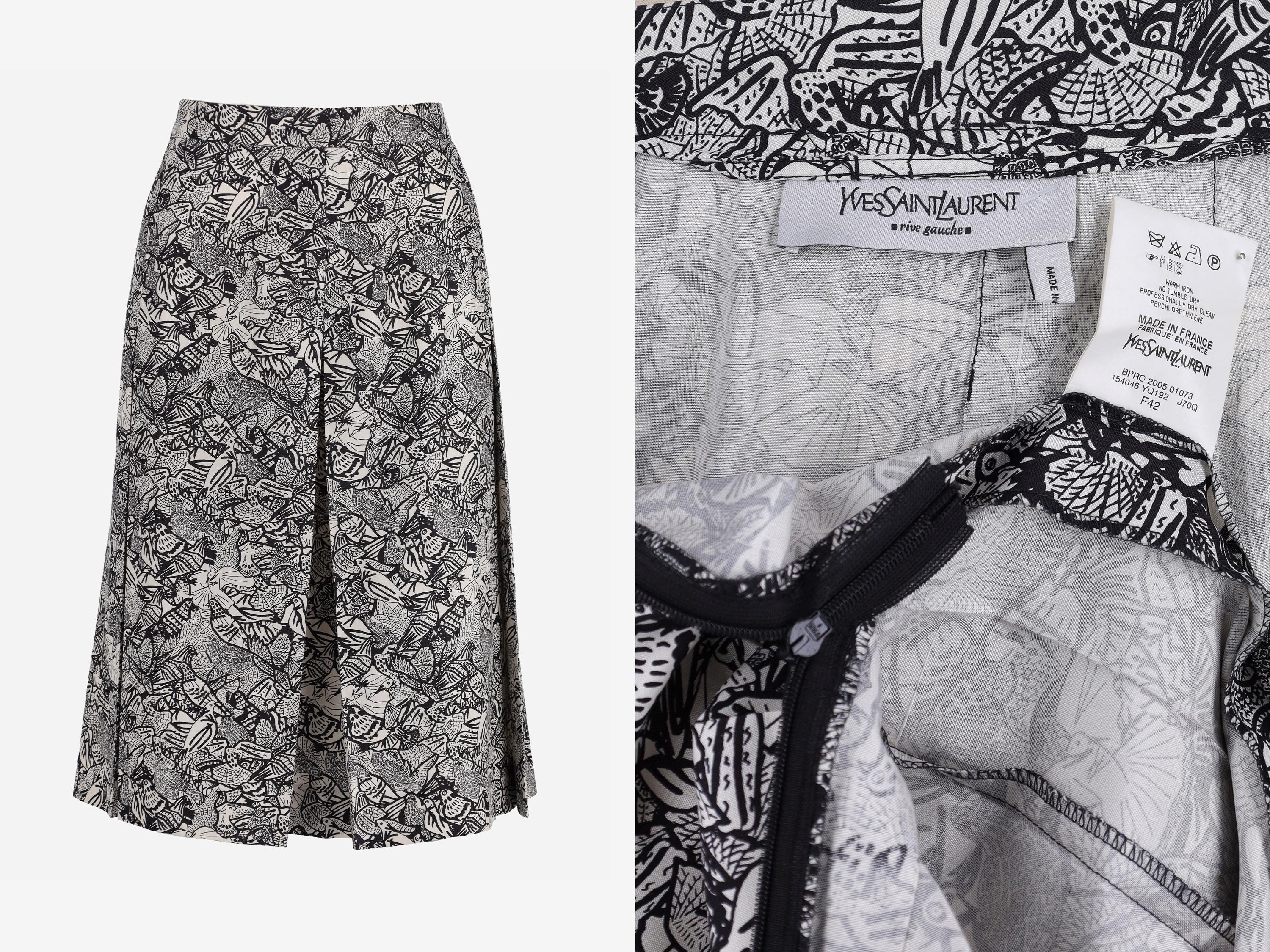 SAINT LAURENT】rive gauche VINTAGE花柄スカート