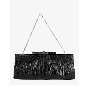 Bolsa clutch Valentino em preto coco imagem 1