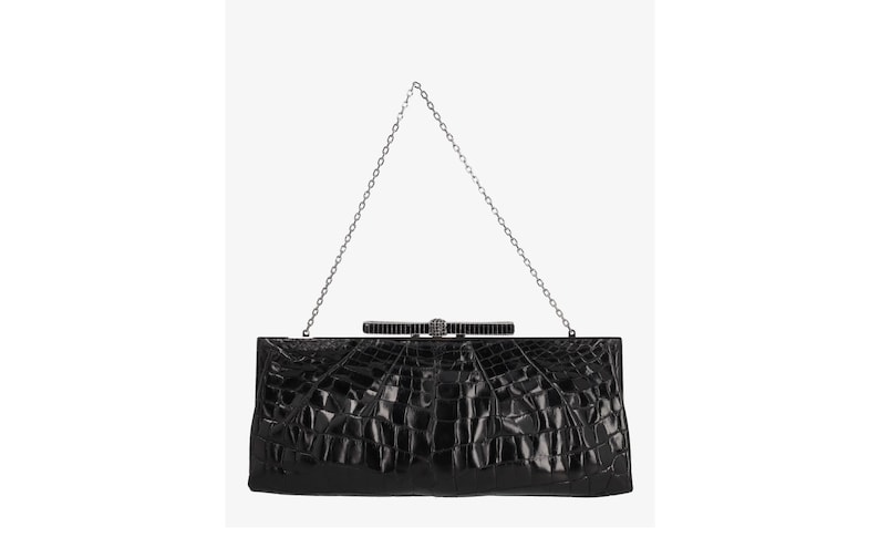 Bolsa clutch Valentino em preto coco imagem 1