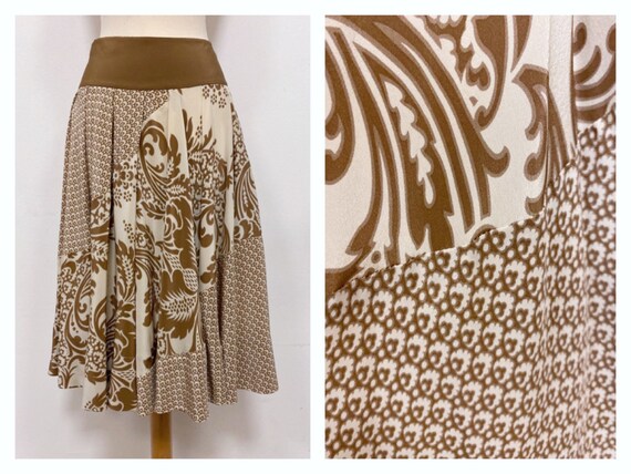 DKNY Donna Karan vintage 1990s cream and brown pri