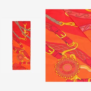 Hermès Orange Silk Scarf