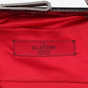 Bolsa clutch Valentino em preto coco imagem 6