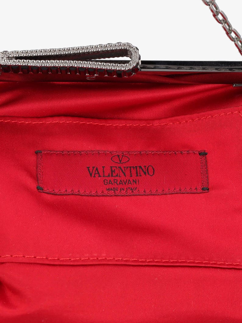 Bolsa clutch Valentino em preto coco imagem 6