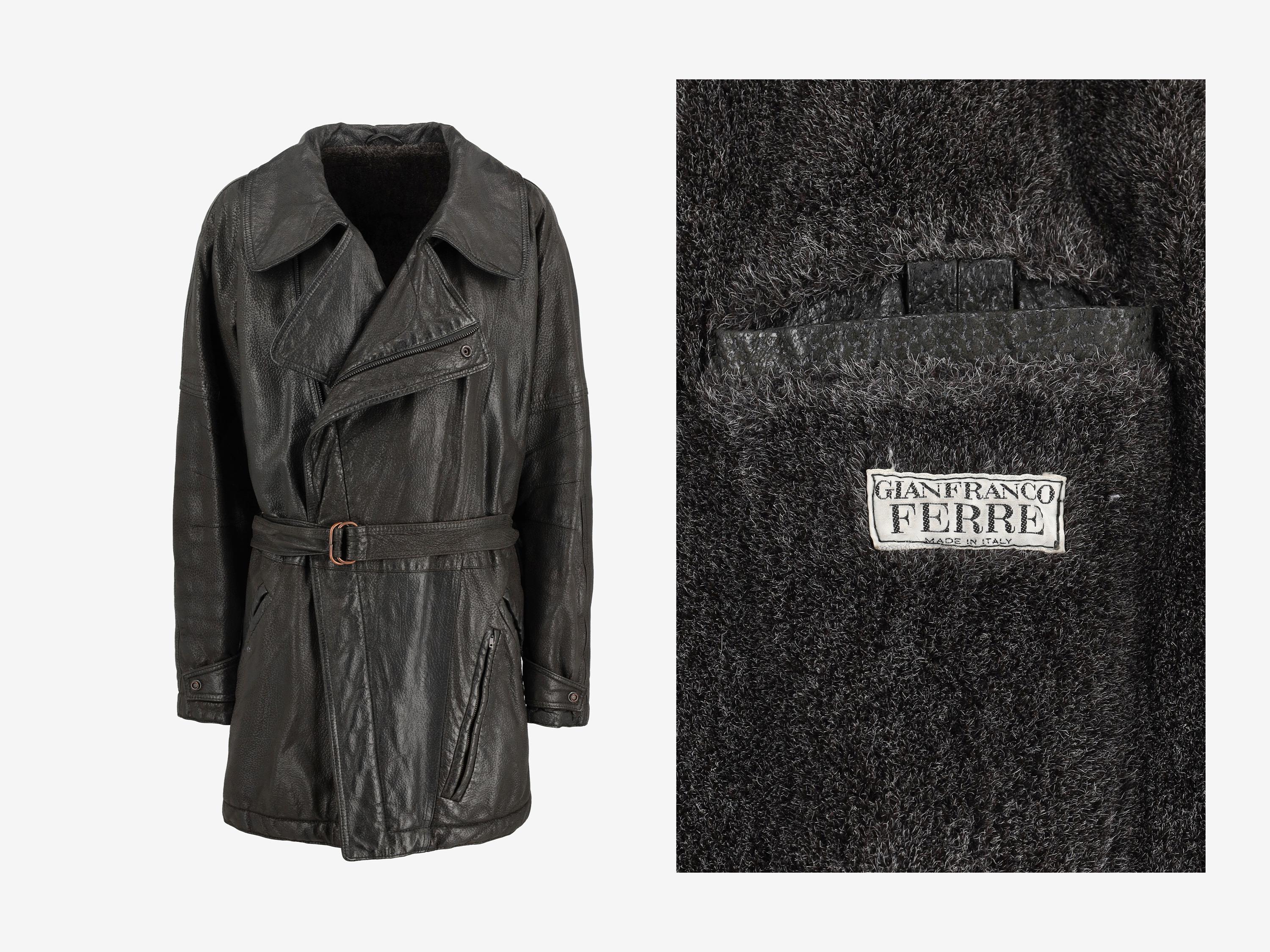 Gianfranco Ferre Leather Jacket - Etsy