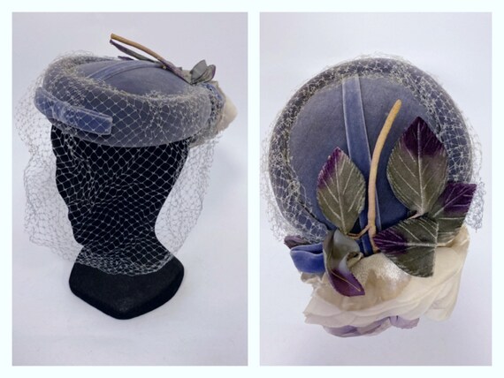 JACQUES FATH Paris Vintage 1950s light purple velv