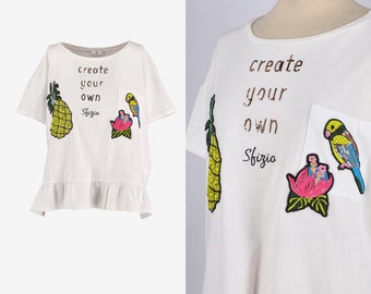 Vintage Patch T-shirt - 00s - Etsy