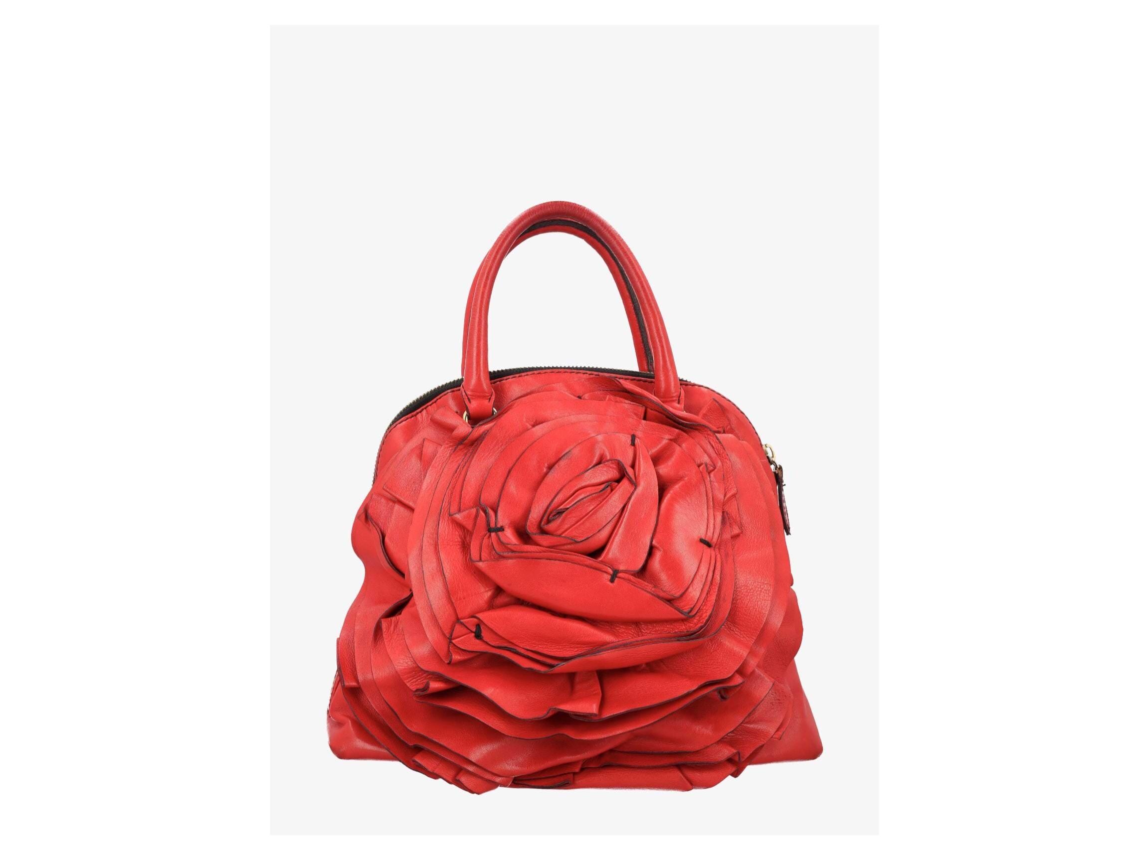 Valentino Red Rose Maxi Bag - Etsy