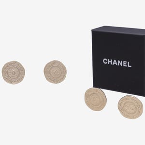 Chanel Logo Coin Earrings