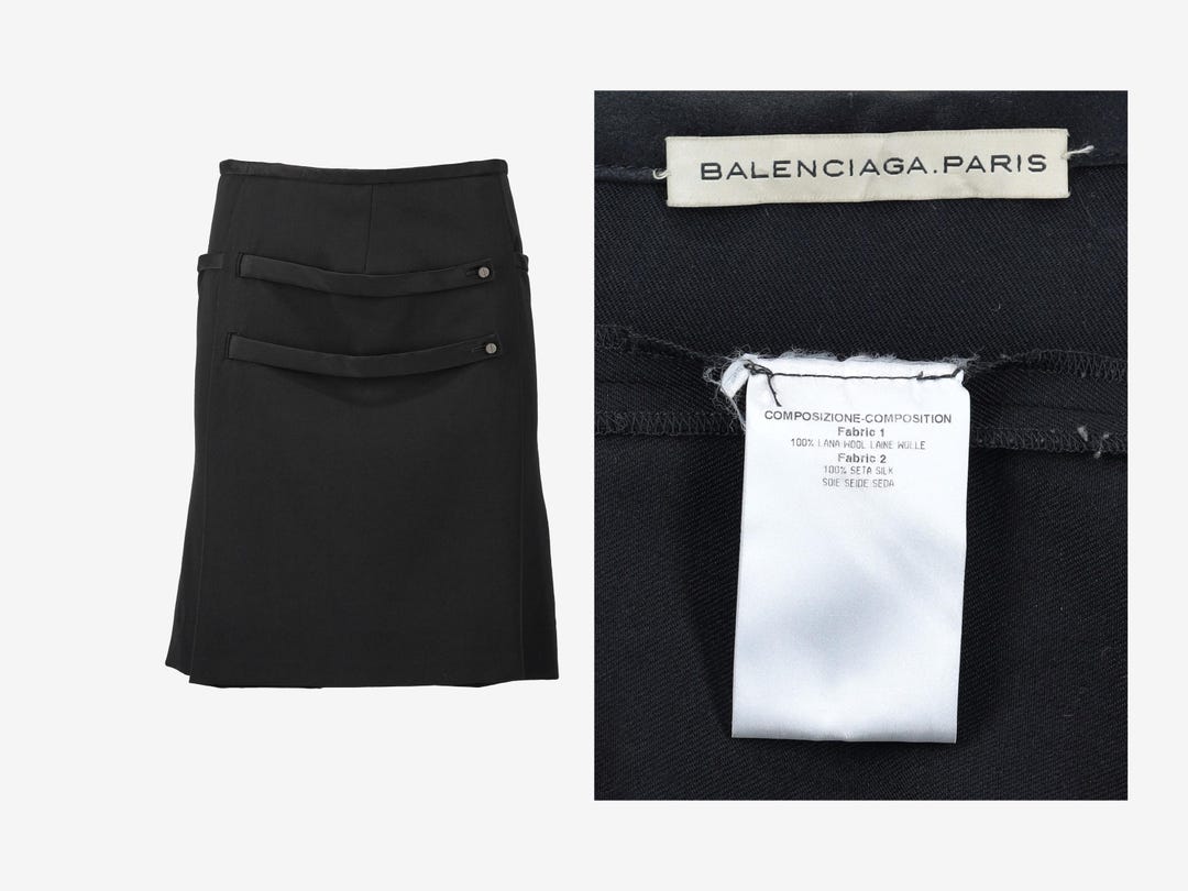 スカート BALENCIAGA SS25 Balenciaga Skirts Black (814357 TBP011000) Balenciaga Black Cotton Skirt