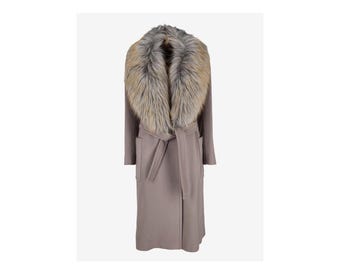 Max & Co. Wool Coat with Faux Fur Collar