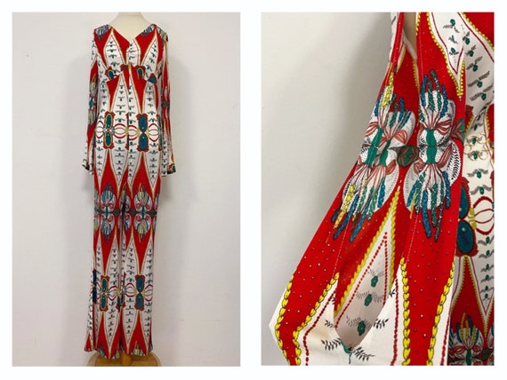 Vintage 1970s psychedelic print jersey palazzo jum