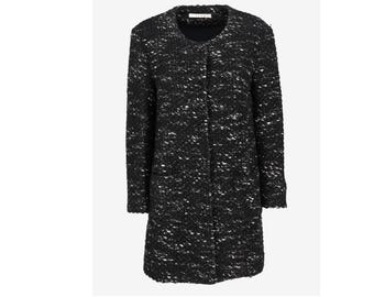 Vintage Textured Knit Wool-Blend Coat