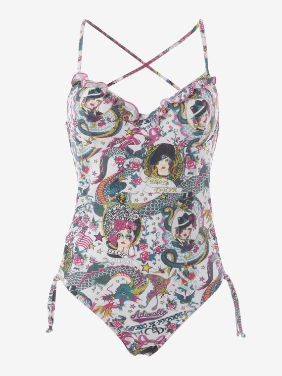 Christian Dior Gypsy Print Swimsuit - 00s - Etsy