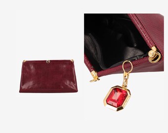 Vintage Burgundy Clutch Bag