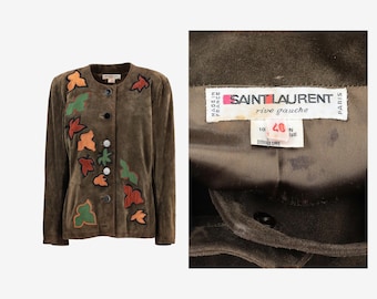 SAINT LAURENT PARIS サンローラン スエードボンバージャケット ボンバージャケット（スエード） ブラウン | Saint Laurent