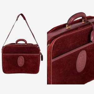 Must De Cartier Burgund Wildleder Koffer