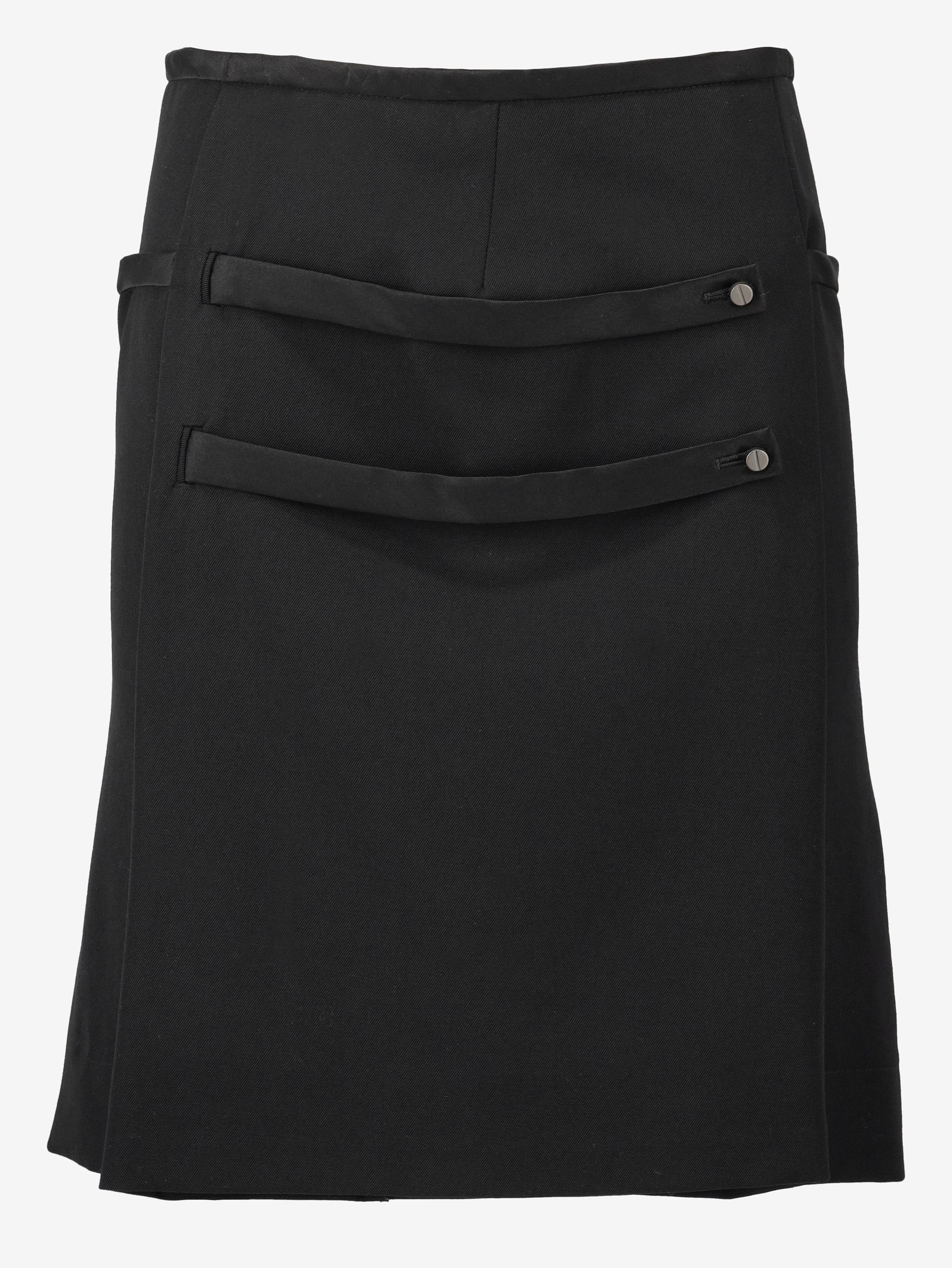 スカート BALENCIAGA FW25 Balenciaga Skirts Black (838761 TSO031000) Women's Draped Tailored Skirt in Black | Balenciaga US
