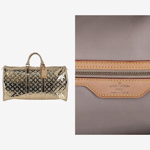 Louis Vuitton Monogram Miroir Keepall 55 Gold