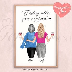 Personalised Mother&#39;s Day Gift - Custom Mum Gift - Personalised Gift for Mom - Birthday Gift for Mum - Mother and Daughter Quotes