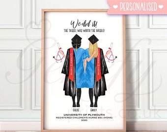 Impresión personalizada de graduación de partera: regalo de enfermera