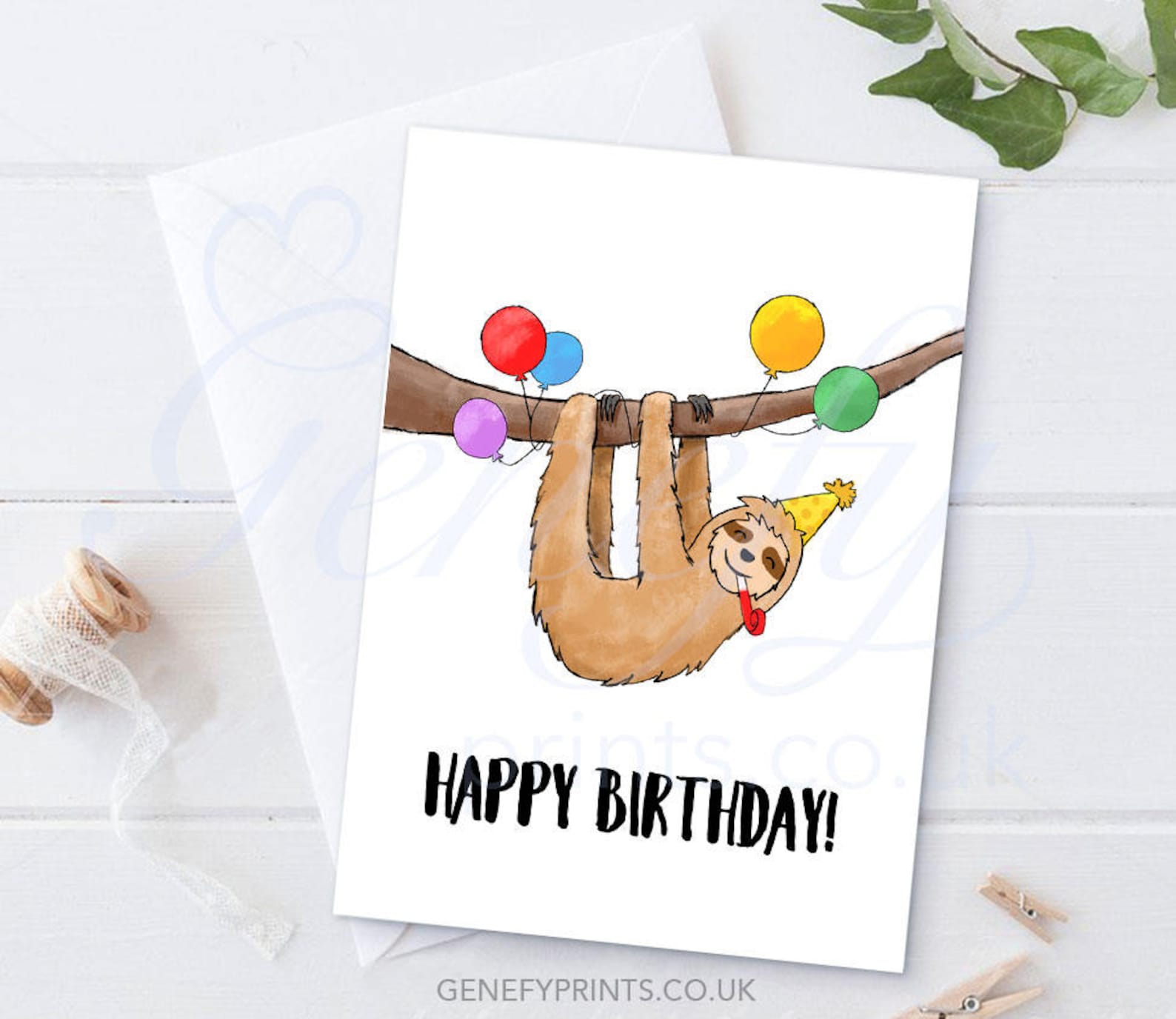 Faultier Geburtstagskarte lustige Faultier Geburtstag Karte Etsy