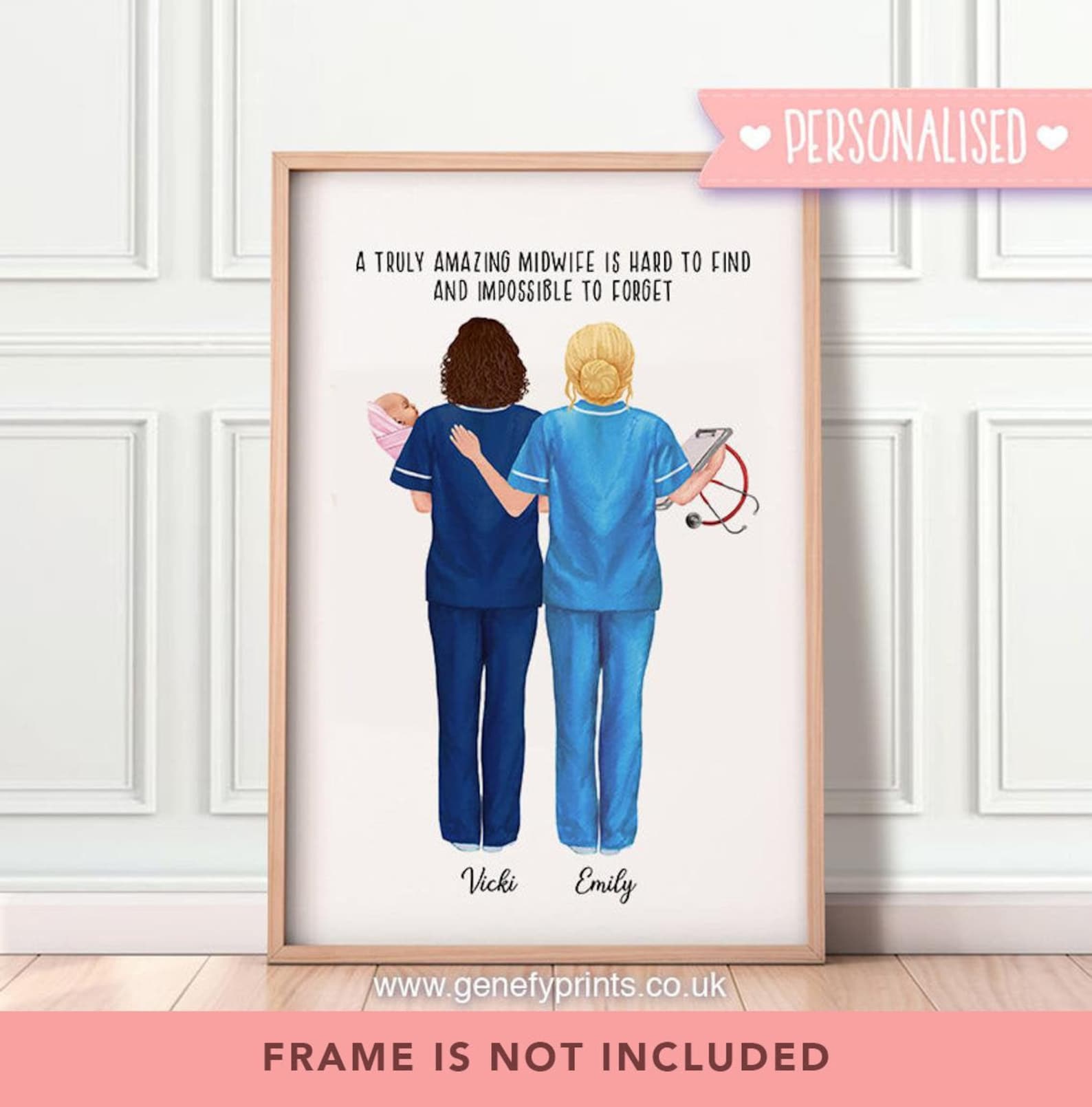 Personalised Midwife Print Midwife Gift Ideas Thank You Etsy UK