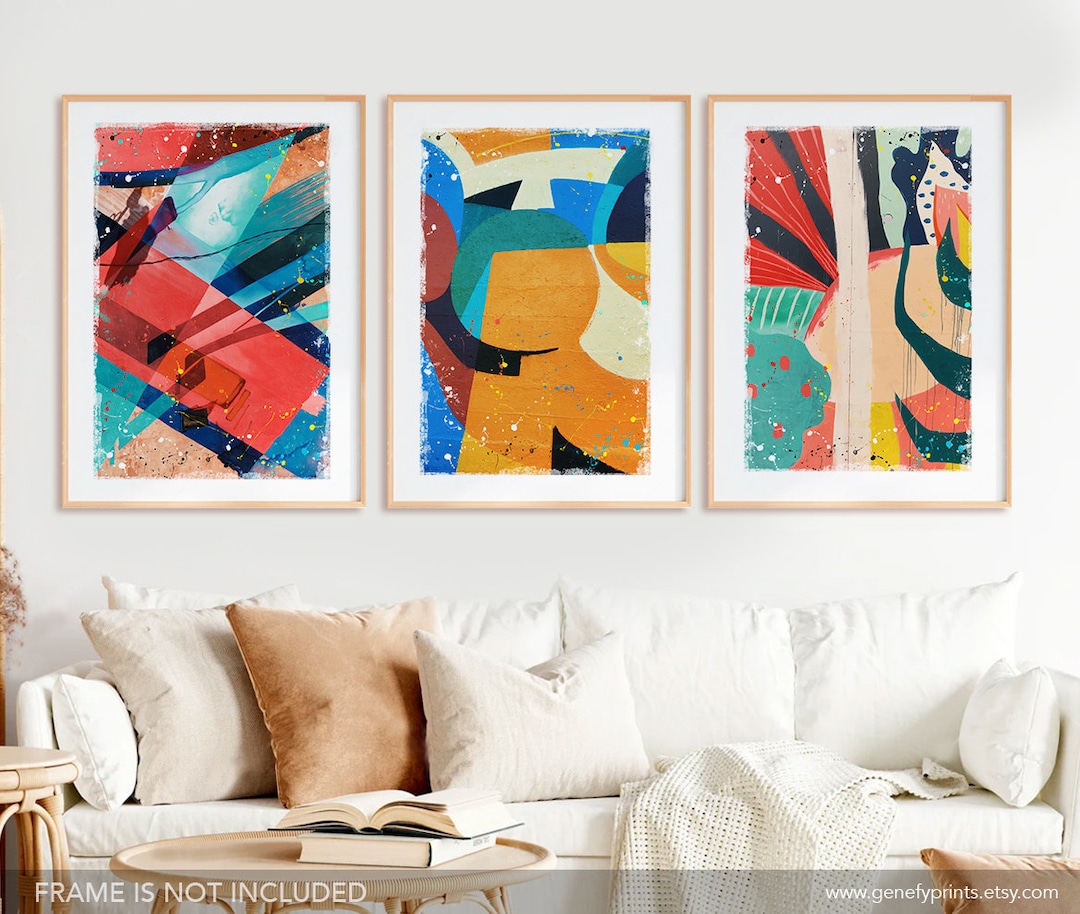 Abstract Art - Set of 3 Prints - Abstract Print -abstract Wall Decor ...