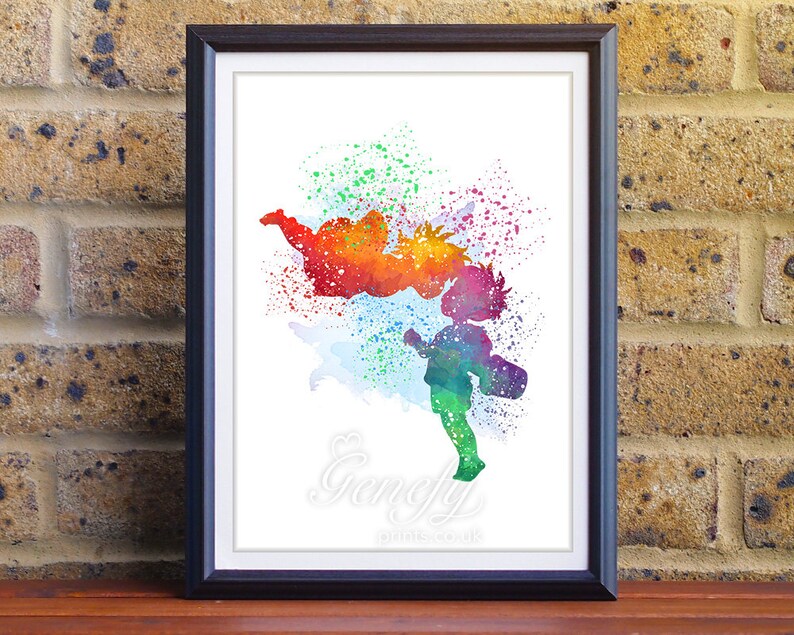 studio ghibli ponyo watercolor poster print wall decor etsy