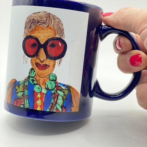 Iris Apfel Illustrated Mug - Comes Gift Wrapped