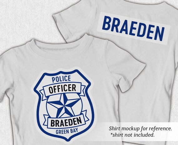 Download Items similar to Police Birthday Shirt Template on Etsy