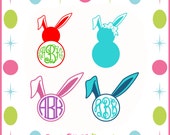 Easter Bunny Rabbit Frames Cut Files SVG / pdf