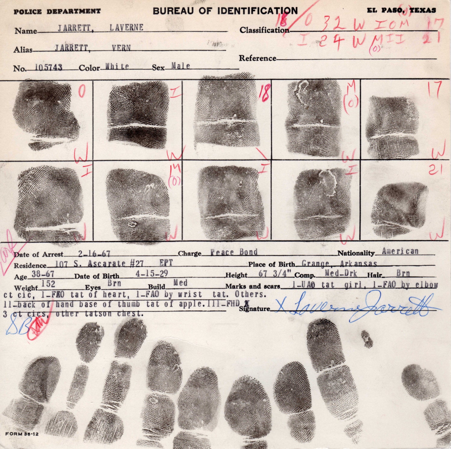 Vintage Finger Print Card Etsy