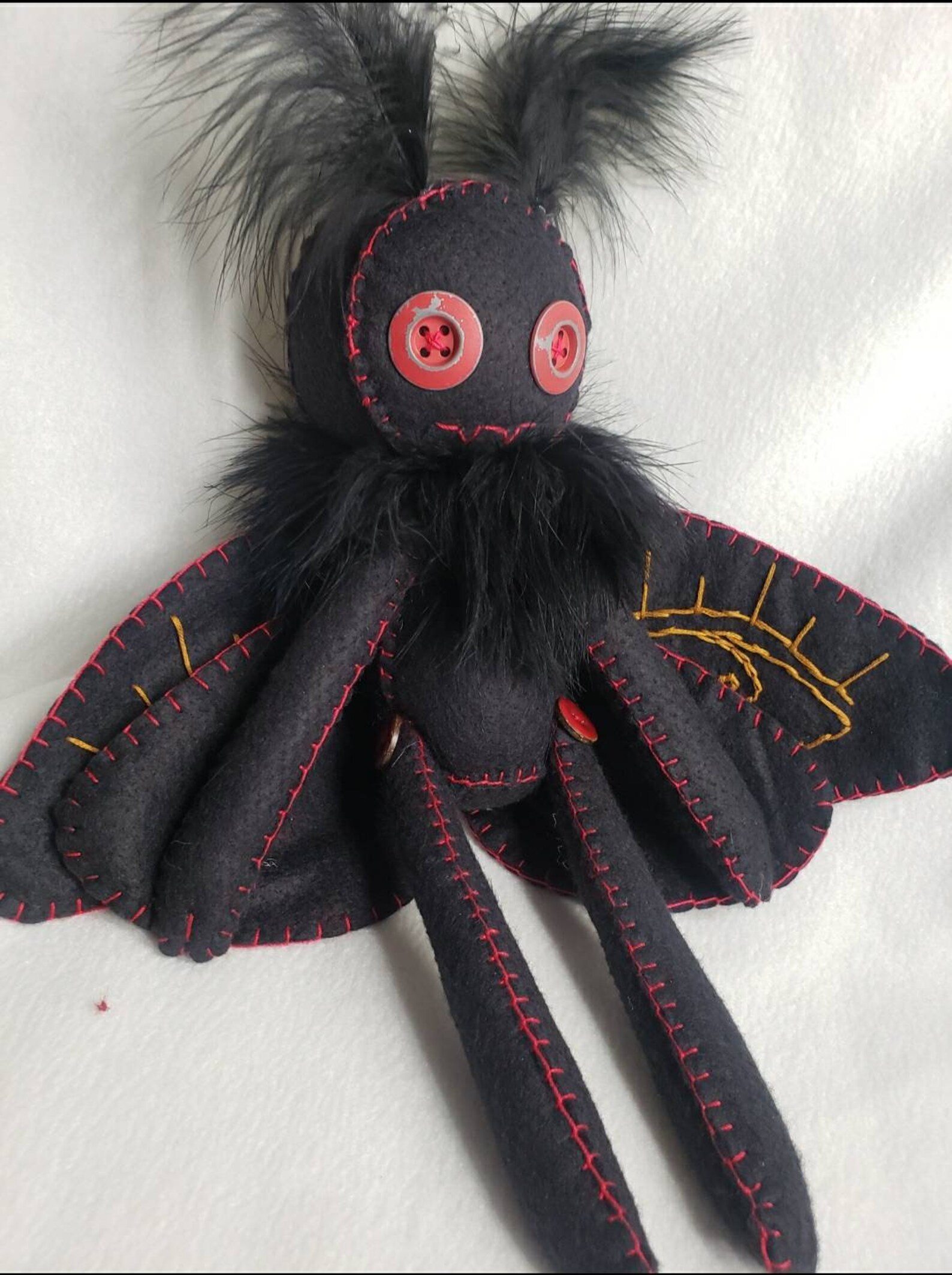 Mothman ooak plush hand sewn art doll Etsy