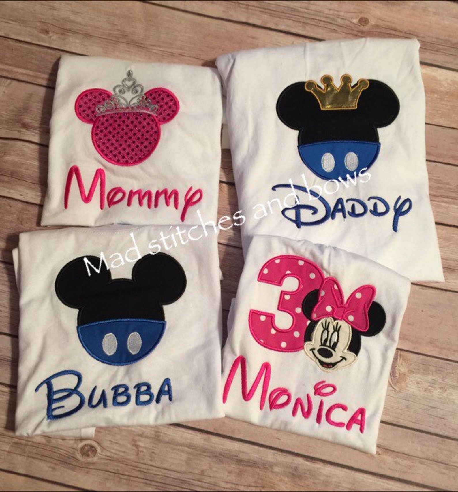 Custom Embroidered Disney Trip/ Birthday Shirts Etsy