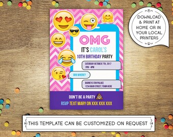 diy printable 5x7 trolls poppy birthday party invitation etsy