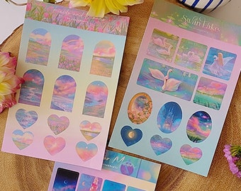 Aesthetic Scrapbooking Sticker Sheets (4x6)
