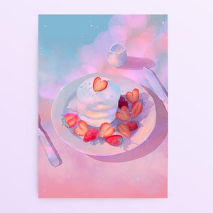 Postcard: Strawberry Pancakes