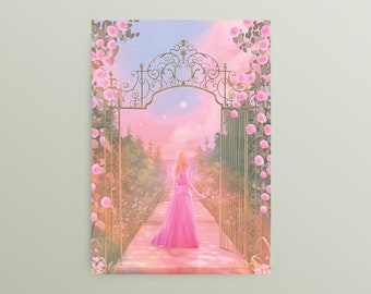 Postcard: Princess Aurora (Pink Dress)