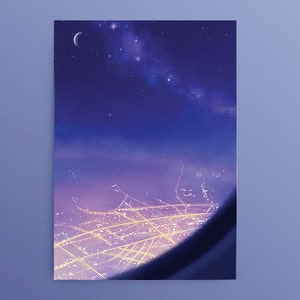 Cityscape Scenery Postcard: The Journey (Avión)
